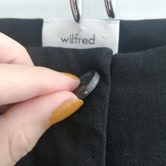 Aritzia Wilfred Cherice Linen Blend Black Straight High Rise Pants Crop Ankle 4 - Picture 9 of 16